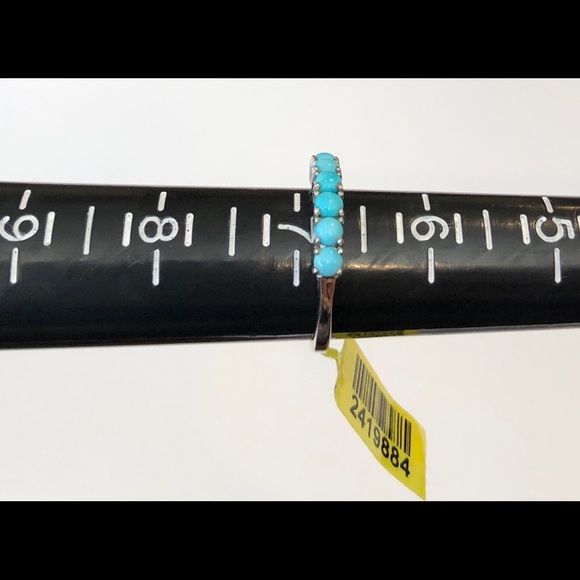 Sleeping Beauty Turquoise Silver Ring Sz7 - Picture 7 of 7